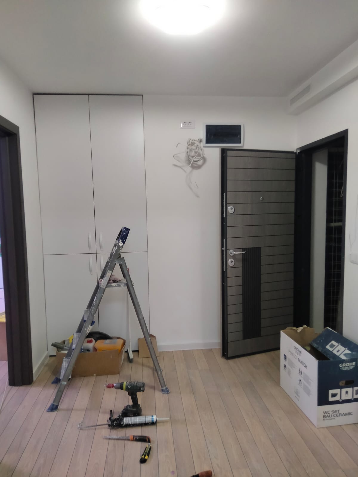 Hol de apartament după renovare, cu mobilier pe comandă